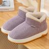 Winter Women Cotton Slippers Plush Warm Thick Bottom Slides Breathable Soft Non-slip Slippers Indoor Outdoor Men Casual Slippers