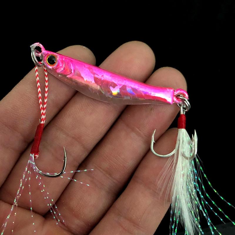 Chuangyang 20g Shore Casting Slow Jigging Metal Fish Jig with Hook, 4.9cm