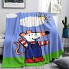1pz Coperta in Flanella con Stampa Maisy Mouse, Alta qualità Confortevole per Tutte le Stagioni, Decorazione per la Casa, Calore e Comfort, Perfetta per Regali di Natale 81