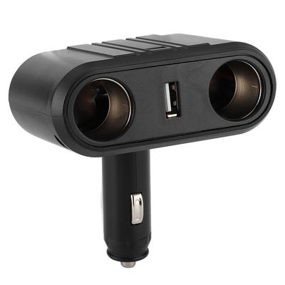 Universal Car 2 Way Cigar Lighter Splitter Charger Adapter with USB Fast Charge Port 1224V