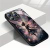 Starry Illusion Butterfly Pattern Tempered Glass Phone Case For iPhone 11 12 13 14 15 16 17 Pro Max 17Air 7 8 Plus XS X XR Cover
