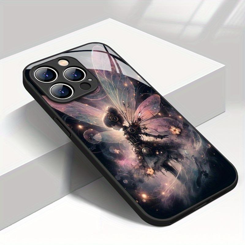 Starry Illusion Butterfly Pattern Tempered Glass Phone Case For iPhone 11 12 13 14 15 16 17 Pro Max 17Air 7 8 Plus XS X XR Cover