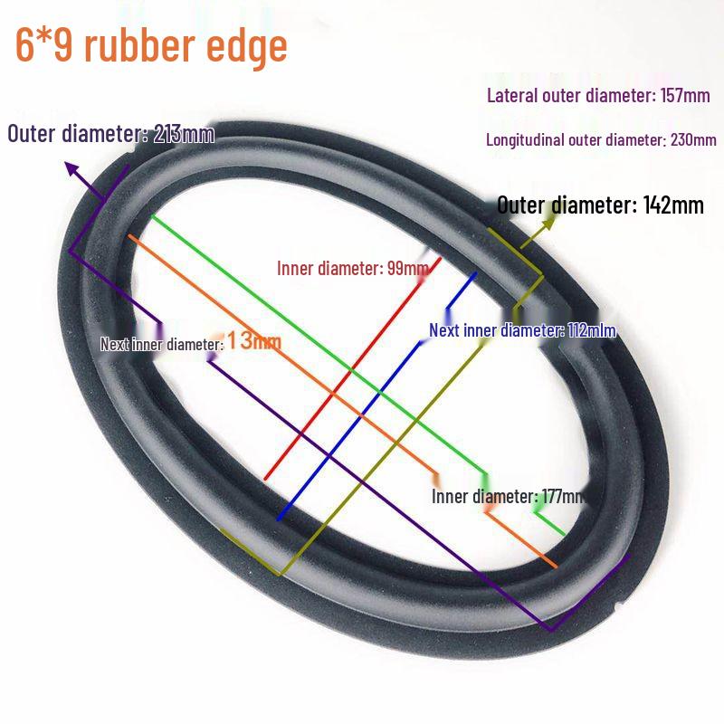 Speaker Repair Rubber Edge: Sizes 1.5/2/2.75/3/4/5/6/7/8/10/12 inches