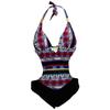 Summer Sexy Hollow Out Spliced Printed Bandage Swimwear For Women In Premium Quality