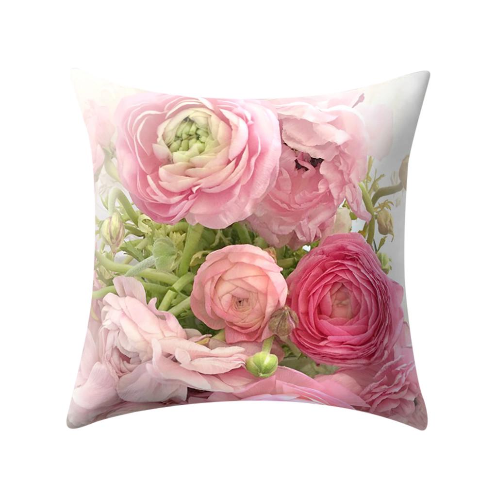 Plant Printed Polyester  Case Cover Sofa Cushion Cover Home Decor