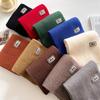 Women Winter Warm Knitted Scarf Solid Color Outdoor Thickened Neckerchief Vintage Long Scarves