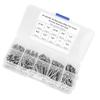 304 Stainless Steel Screws Cross Pan Head Screws with Hex Nuts Washers Screw Kit220pcs #4 40UNC