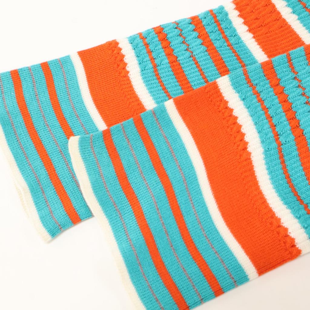 FENDI Border Pattern FZY754 A60P 2018 Made Bottleneck Knit tops 38 Blue/OrangeUsed