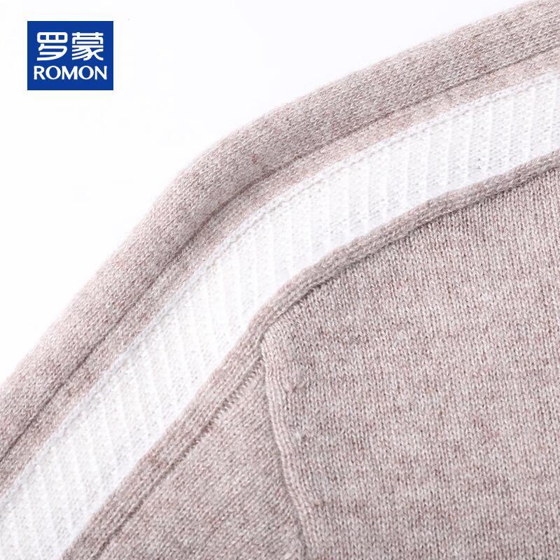 ROMON Men's 100% Cashmere Thick Crew Neck Sweater