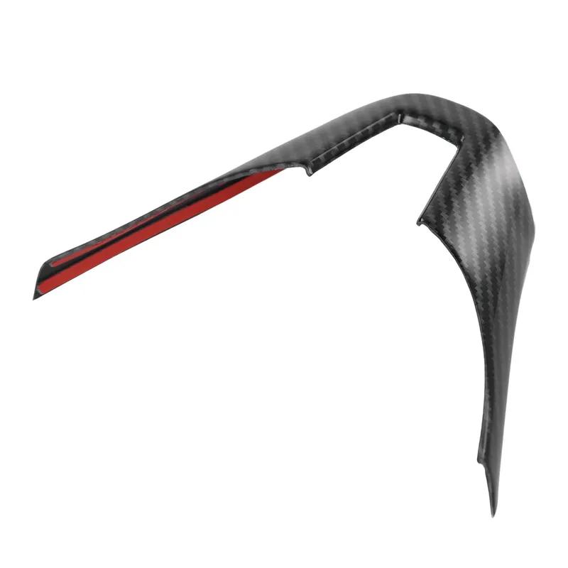 Car Carbon Fiber Car Steering Wheel Panel Cover Trim For Mazda-3 For Axela 2014-2016 Auto Steering Wheel Trim Decoration Sticker
