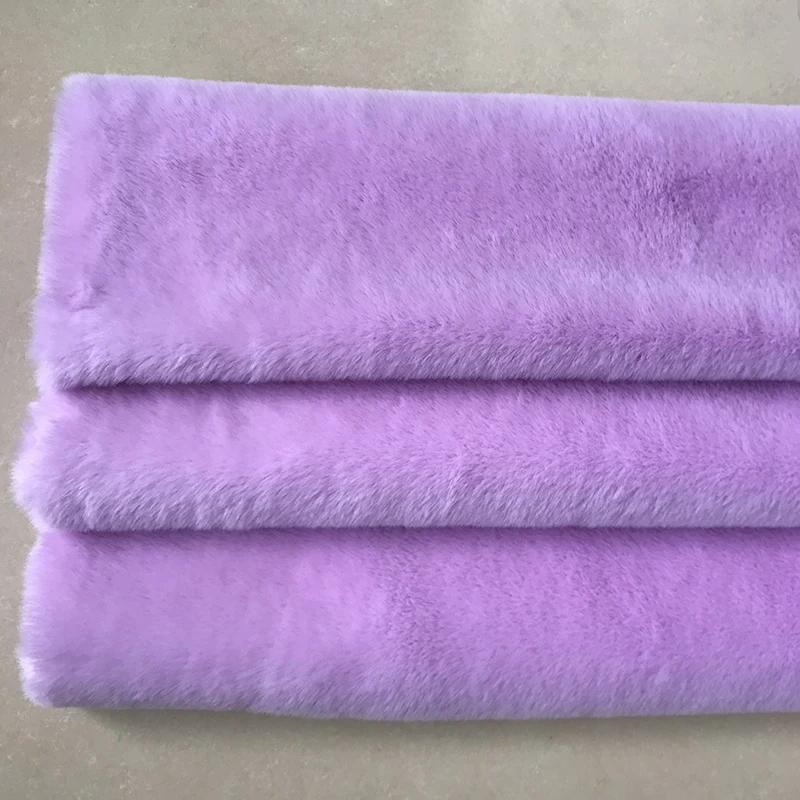 Short Plush Fabric Fur By The Meter for Pillowcases Clothing Sewing High-grade Soft Imitation Rabbit Hair Cloth Plain Thickened