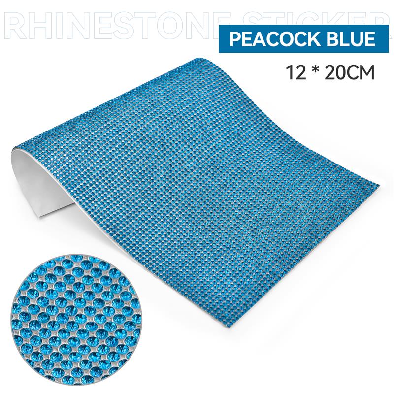 Self Adhesive Rhinestone Sticker Tape DIY Decoration 12x20cm Diamond Sticker For Arts Crafts DIY Car Phone Clothes Decoration