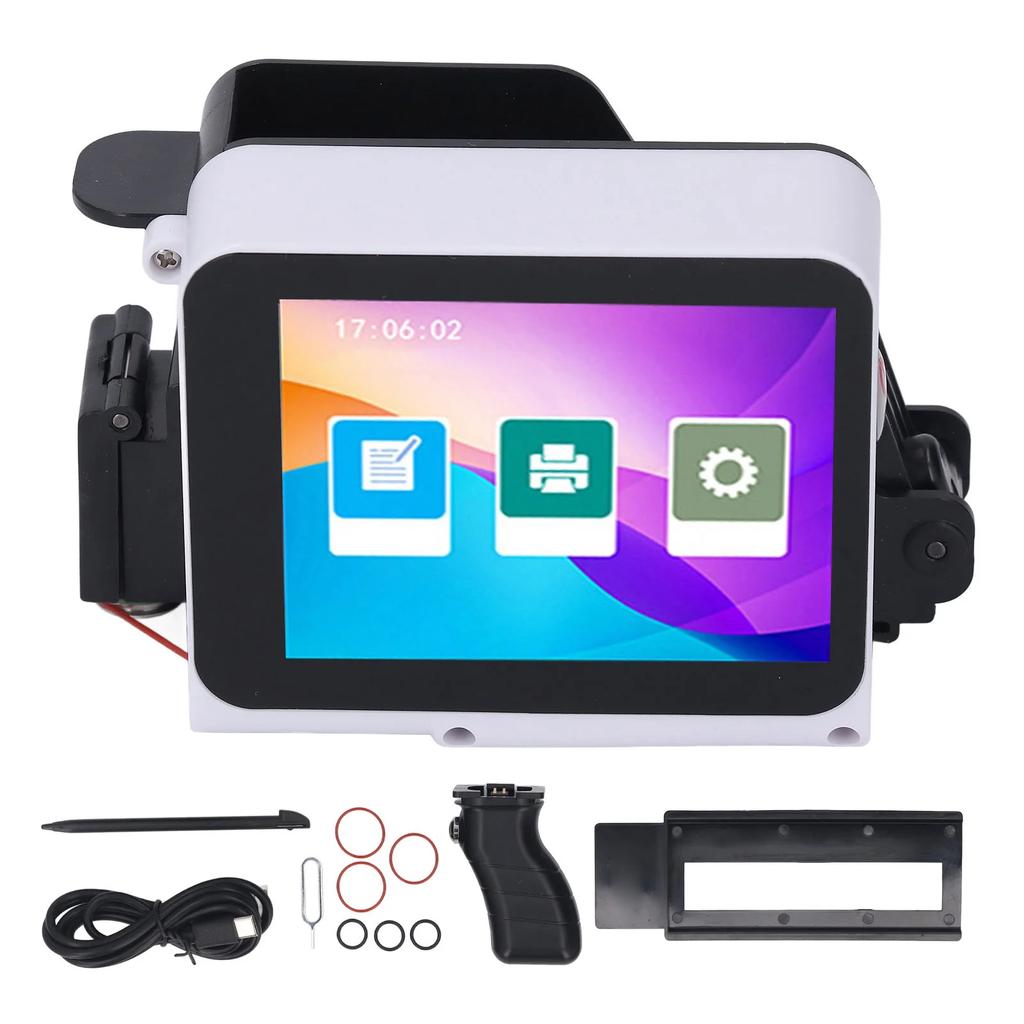 Handheld Mini Printer Portable 12.7mm Inkjet Printer Barcode Date Label Printer Accuracy 1-3 Lines 300-600DPI Adjustable