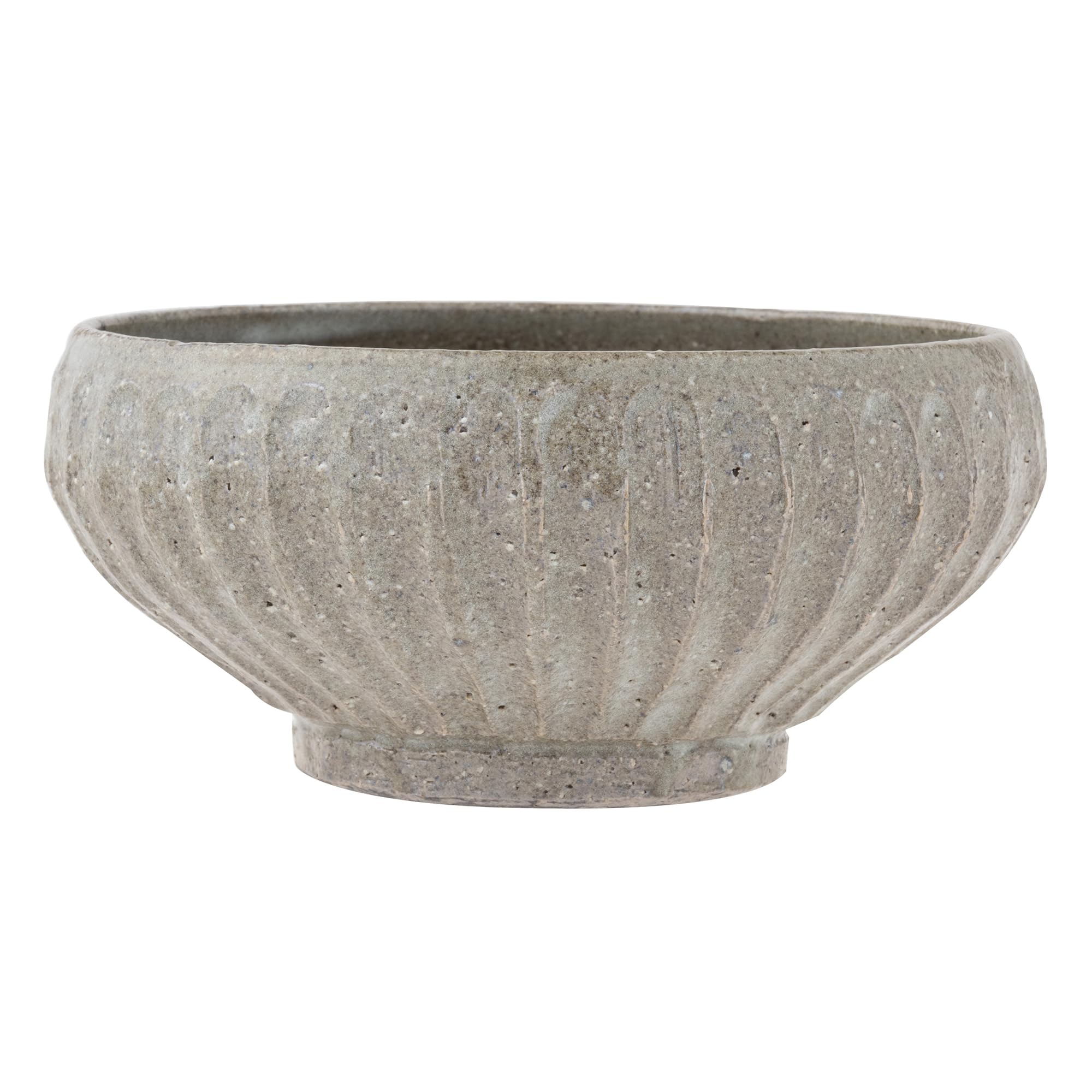 

Marui Seito Shigaraki Ware Hechimon Bowl, Small Bowl, Diameter 12cm, Silver Gray Carving, Gray, MR-3-4255