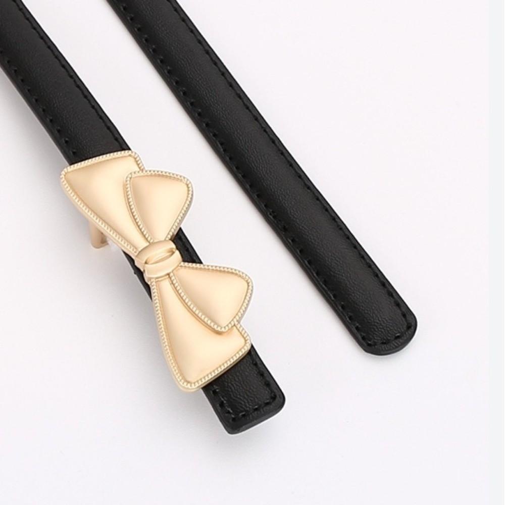 Leather Waist Belt Adjustable Fit Bow Buckle Belt Fashion Women's Belt Daily Outfits