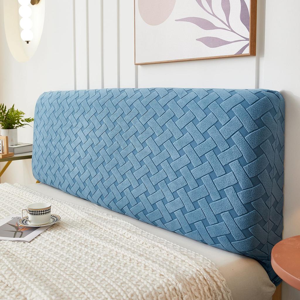 Solid Color Stretch Spandex Bedhead Dust Proof Slipcovers for Bedroom Home Jacquard Bedhead Cover All Inclusive Headboard Covers