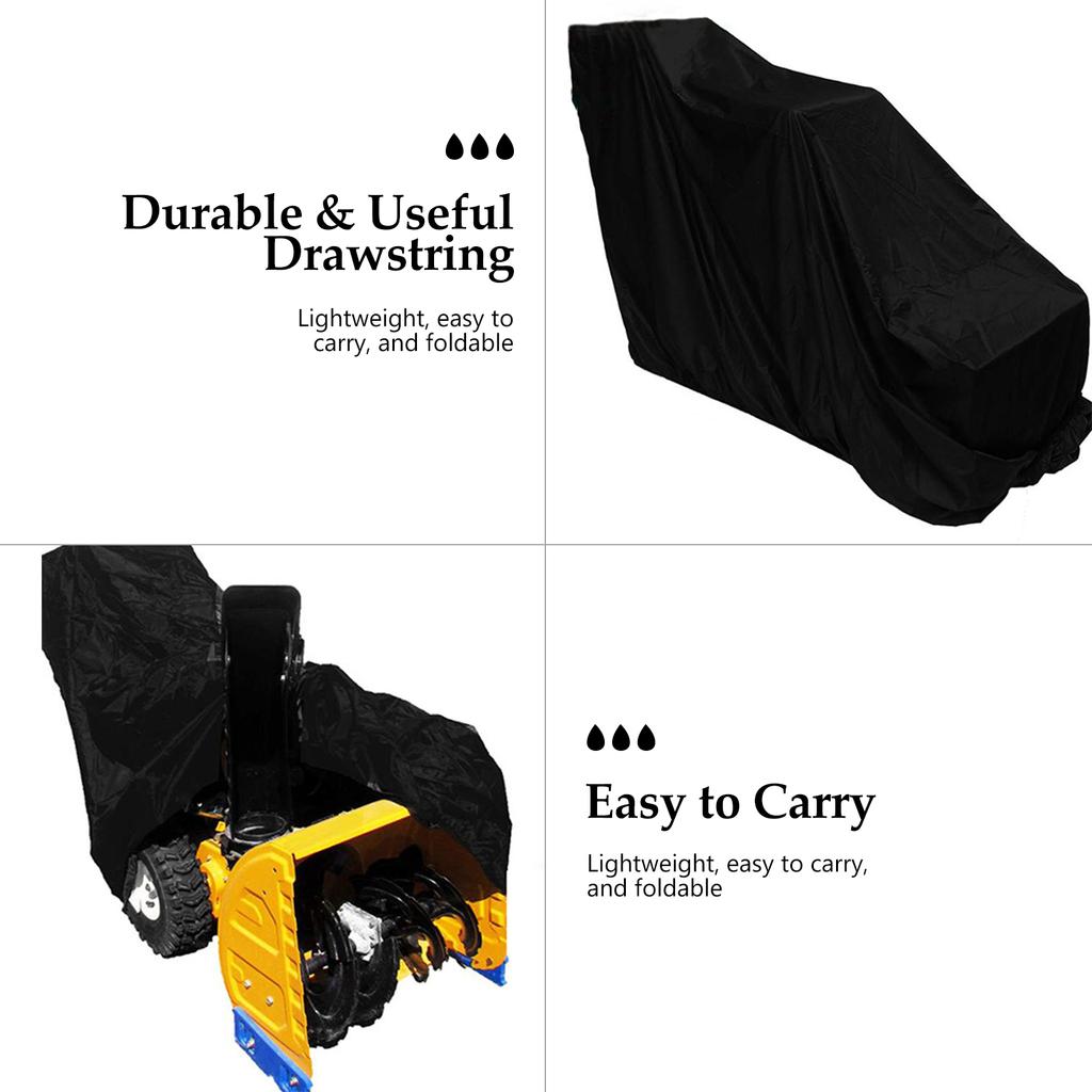 Outdoor Snow Blower Cover with Drawstring Waterproof Snowblower Dust-Proof Snow Blower Cover Full
