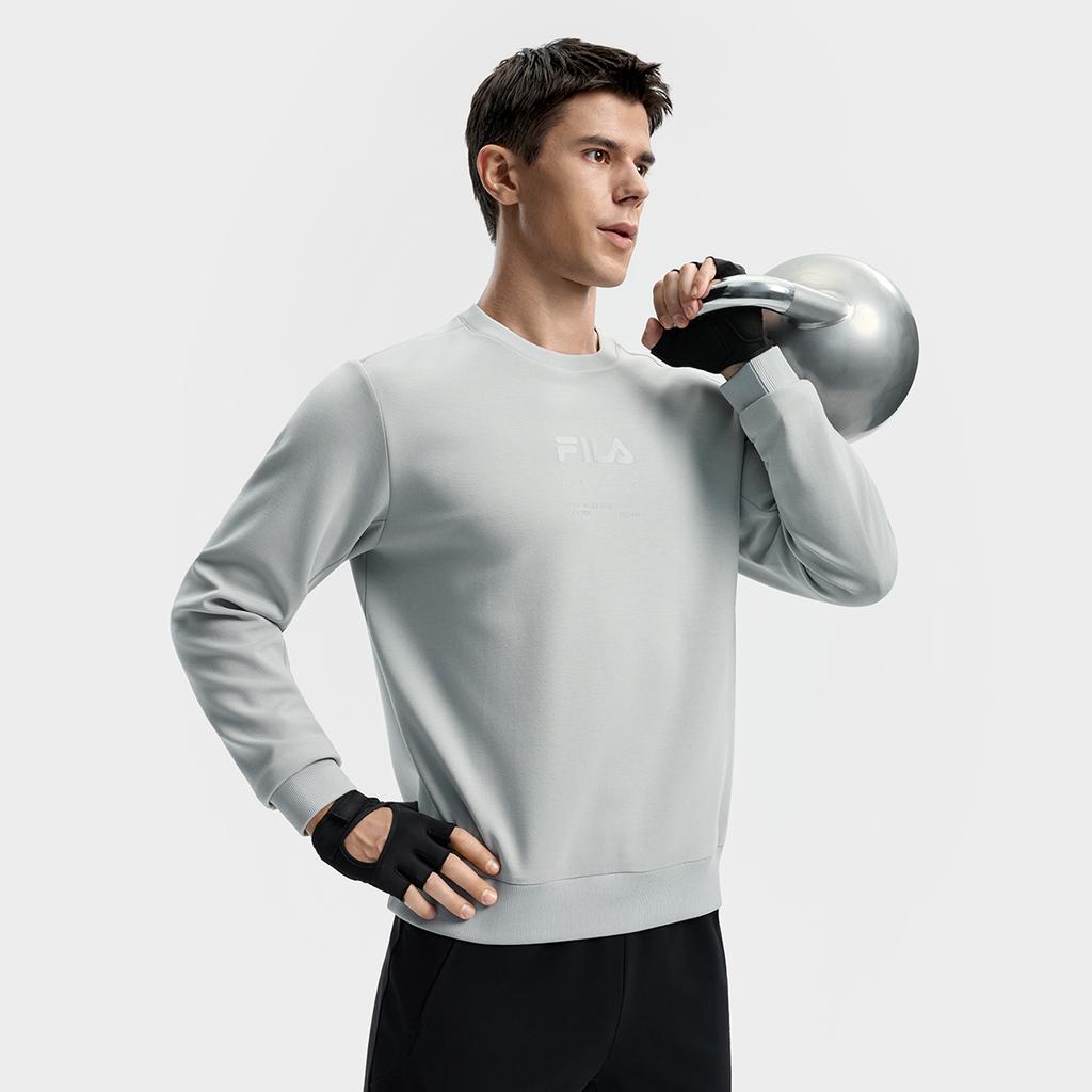 Fila Fitness Series Fashion Simple Casual Sports Training Loose Pullover Sweatshirt Men Sweatshirt A11M541217FMG