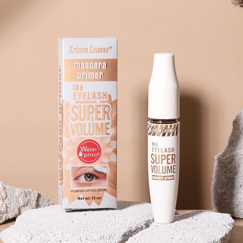 

Водостойкая тушь для ресниц с белой основой, скручивающая и утолщающая, держится весь день белый