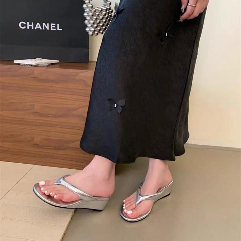 Módní dámské boty Pohodlí Letní dámské pantofle na klínku a platformě Venkovní sportovní plážové žabky s otevřenou špičkou Ležérní boty 2024