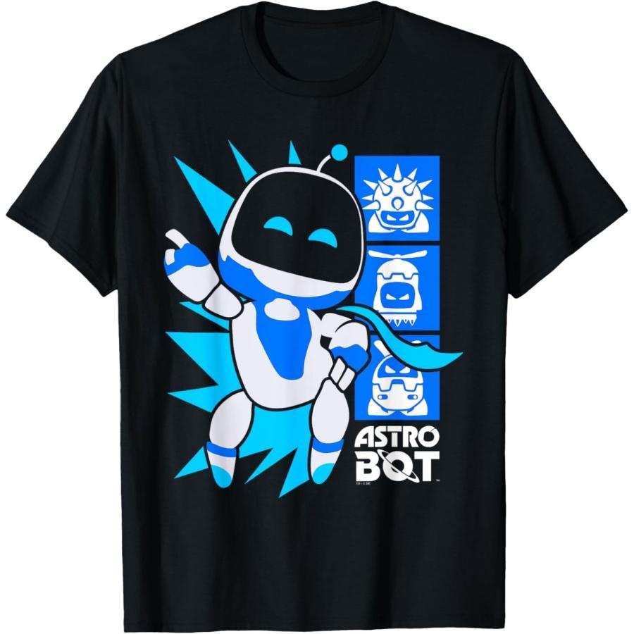 Astro Bot Rescue Mission Victory Pose Game T-Shirt(1) S чёрный