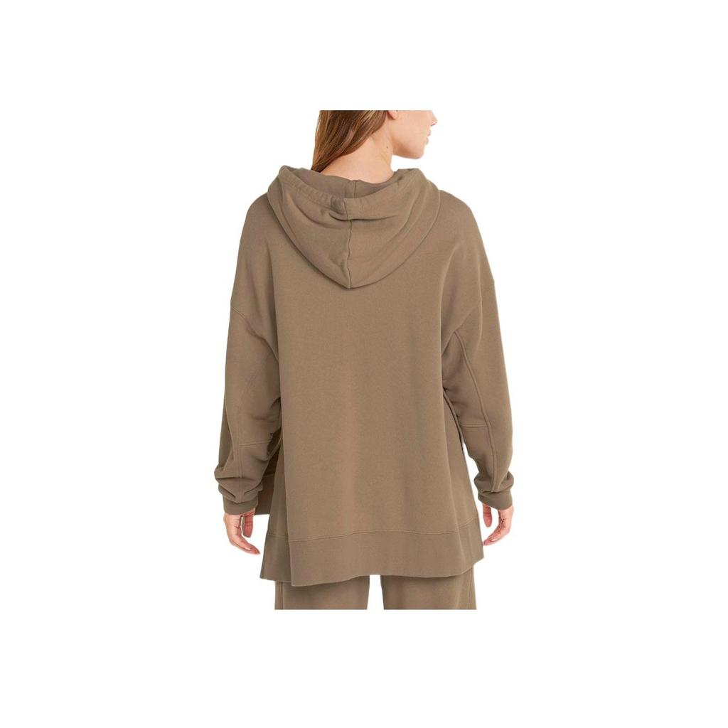 Puma Kapuzenpullover mit gesticktem Logo in einfarbig mit langen Ärmeln Damen Oberteile Braun 533421-63