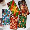 Christmas Cartoon Pattern Phone Case For Apple iPhone 17 16 16E 15 14 13 12 11 Pro Max Plus Black Soft Silicone