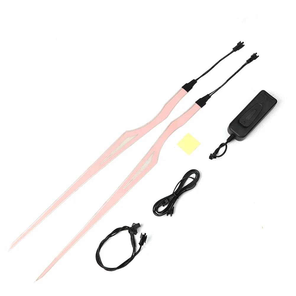 New 4-in-1 Motorcycle Bike Helmet LED Cold Light Strip EL Sticker Waterproof Warning Lights Motorcycle Night Riding Accessories