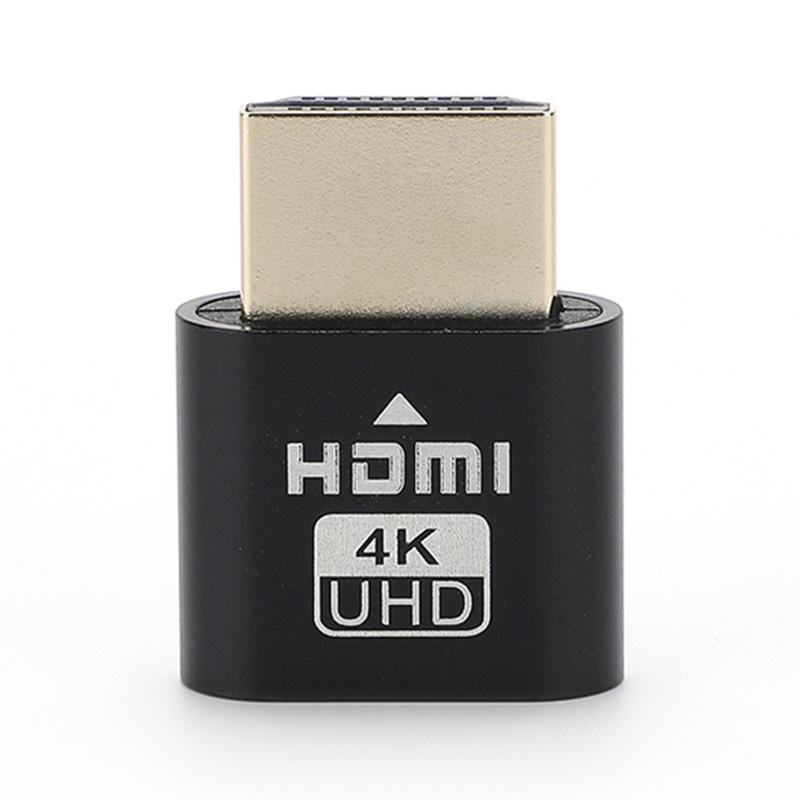 

4K HDMI-совместимый виртуальный дисплей HDMI DDC Заглушка Адаптер эмулятора дисплея EDID Поддержка 3840*2160 60 Гц Майнинг биткойнов чёрный
