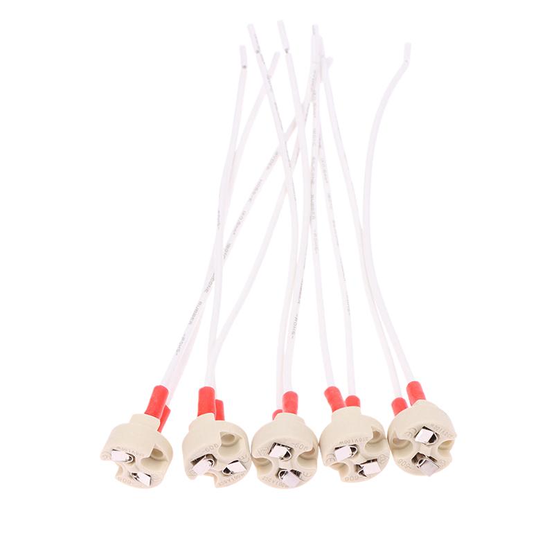 5 ks Držák lampy Gu5.3 Mr16 G5.3 Zesílená Evropa Základna lampy Kulatá patice 15cm Keramický držák lampy Pro LED žárovku