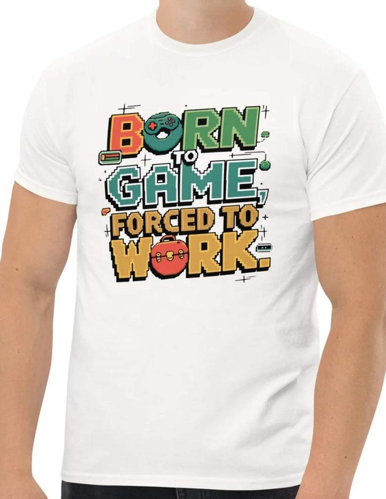 Born to Game T-Shirt – Retro Gamer Graphic Cotton Tee