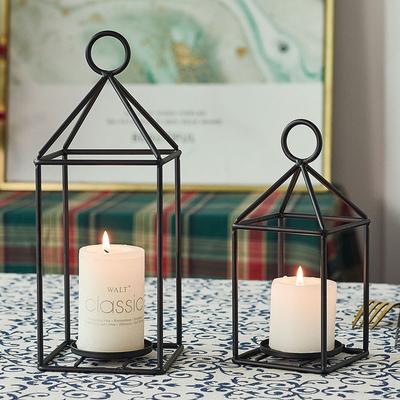 Table Candle Holder Iron Wind Lamp Candle Holder Ornament Antique Style Decorative Lanterns  Candle Holders Indoor Outdoor