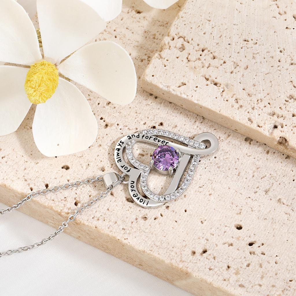 Double-Layer Eternal Love Necklace Female, Ocean Heart Twelve Star Stone Series Love Necklace