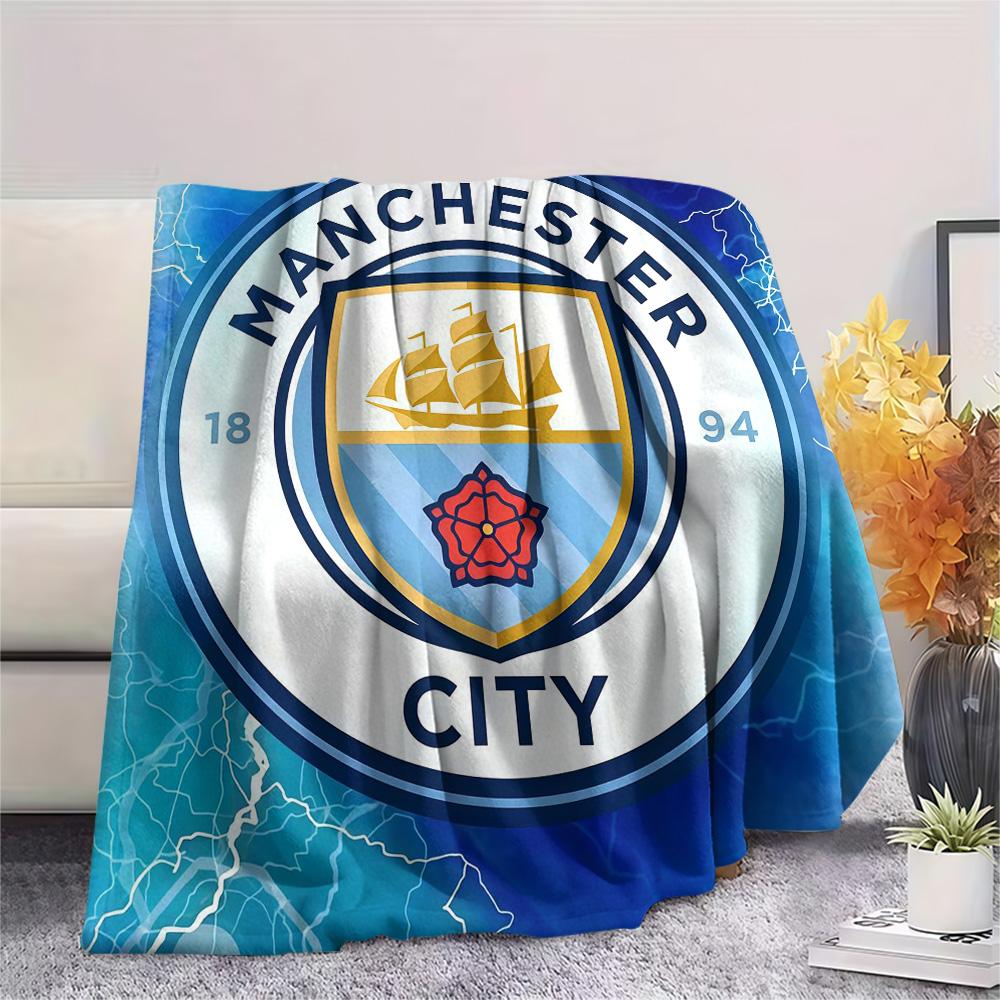 MCFC Print FlAannel Blanket, High Quality Comfortable for All Seasons, Home Decor, Warmth and Comfort