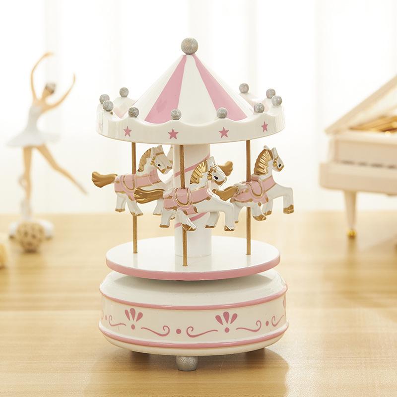 Sky City Carousel Music Box: Romantic European-Style Birthday Gift with Spire Clockwork