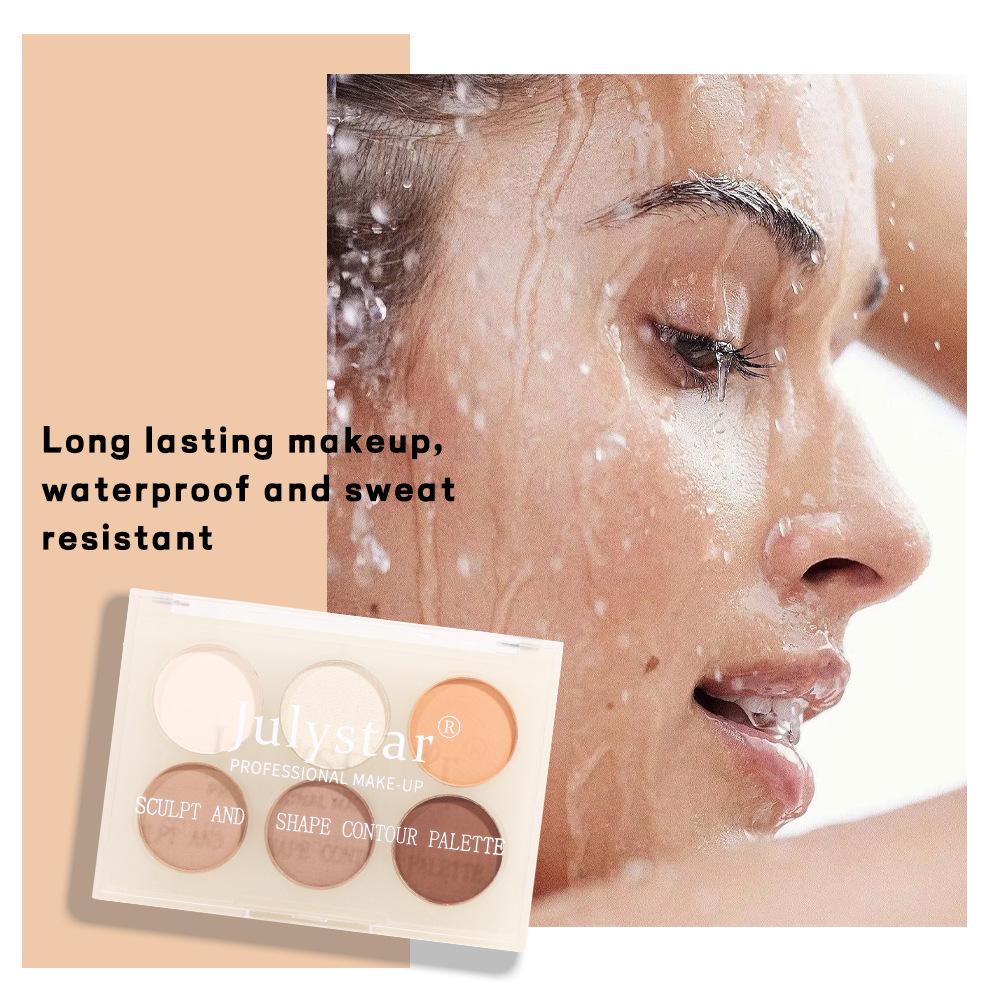 Vibrant Girl Ice Cream Sechsfarben-Rouge; Aufhellender, natürlicher Make-up-Effekt, pigmentiert, matt, feine Textur, mattes Rouge, einteilige Konturplatte