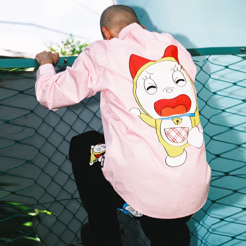 Palace X Doraemon Shirt Pink Unisex Tops P29SHT002