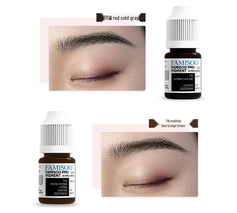 ResAP Long-Lasting Beauty Eyebrow Tattoo Pigment - Concentrated Liquid for Natural-Looking Brows, No Red or Blue Tones