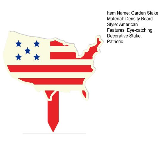 Hvězdný vlastenecký zahradní kůl v americkém stylu, venkovní kůl, vánoční dekorace ke Dni nezávislosti pro domácí dekoraci na trávník na zahradě