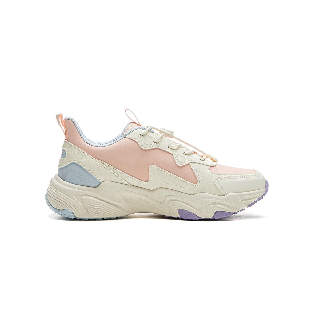 Li Ning Kids Sports Lifestyle Series Synthetic Leather Comfortable Fashion Non-Slip Wear-Resistant Low-Top Casual Shoes Kids Casual Shoes YKCU178-12