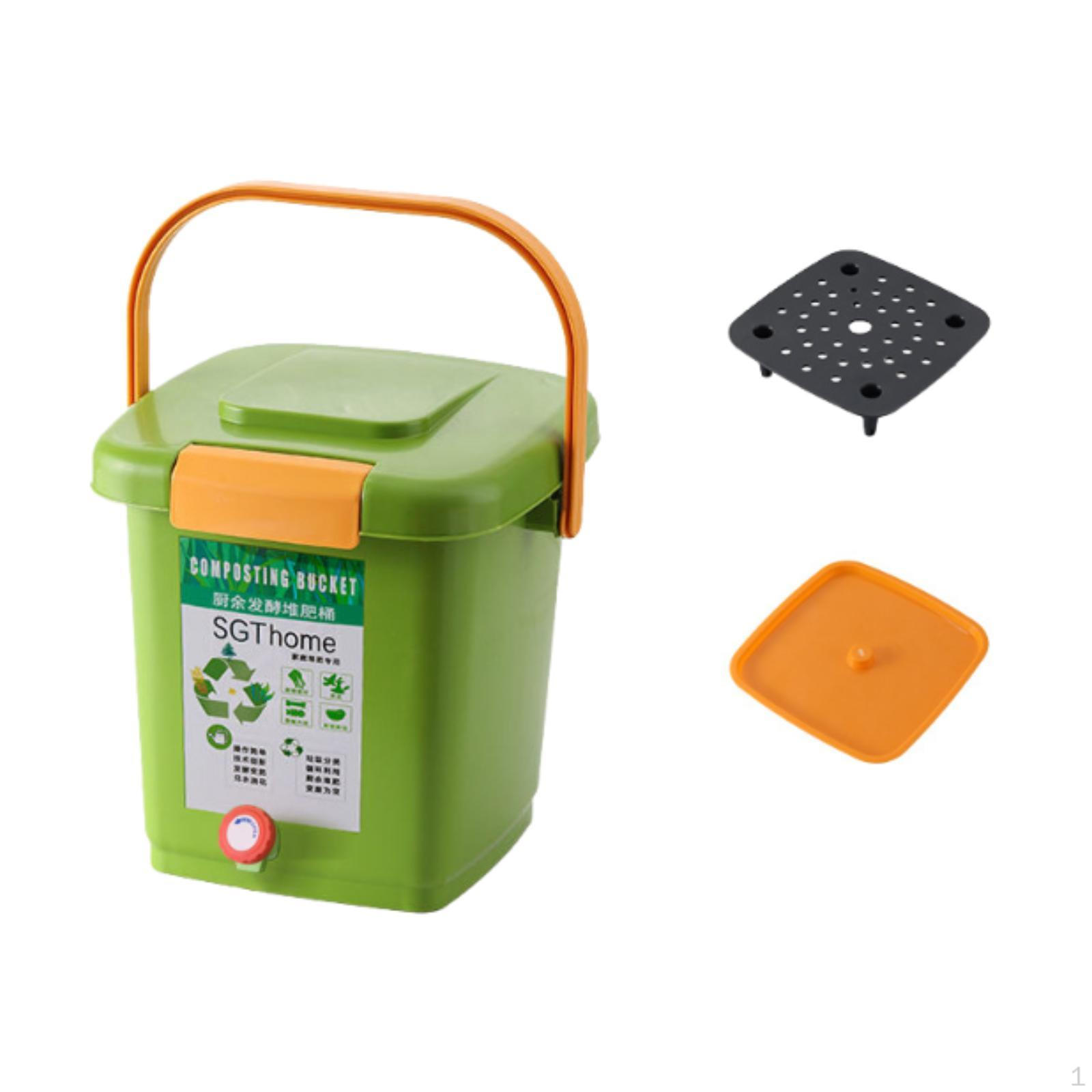 

Компостный ящик для двора, переносной контейнер для компостирования, ведро для домашнего двора, сада, фермы 15L