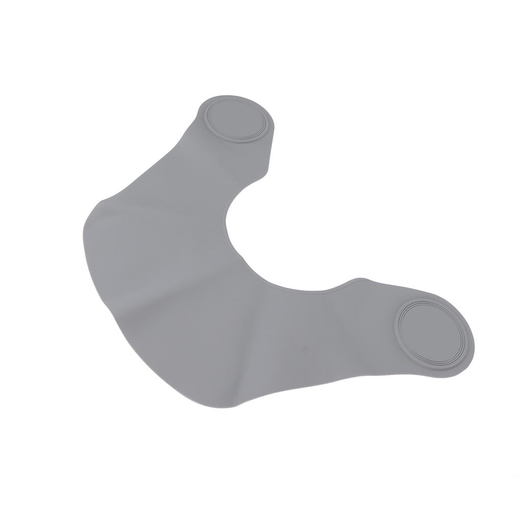 Haircut Neck Collar Soft Silicone Waterproof Hair Coloring Dyeing Neck Shawl Wrap for Barber ShopGrey