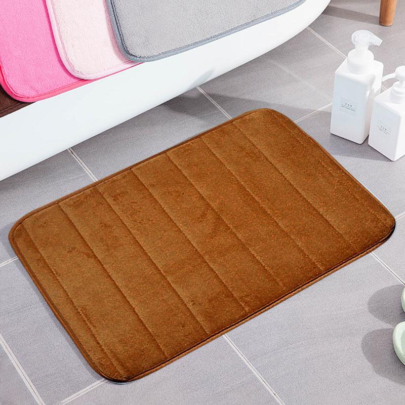 Coral Velvet Floor Mat Memory Cotton Slow Rebound Carpet Bedroom Door Door Mat Bathroom Kitchen Absorbent Non-slip Door Mat
