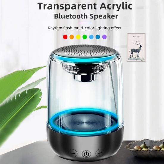 C7 Portable Wireless Stereo Bass Bluetooth-compatible Speaker Colorful LED Light Sound Box
