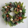 1PC Christmas Wreath 20 Inches Artificial Christmas Wreath Holiday With Baubles Berries Pine Needles Home Festival Party Decor