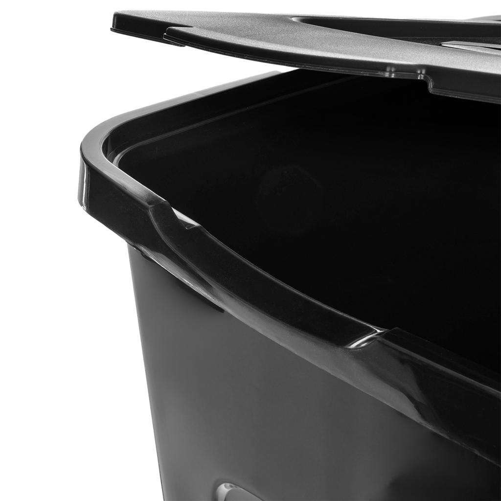 KADAX Trash Can Waste Container for Sorting 50L Bucket Black Container
