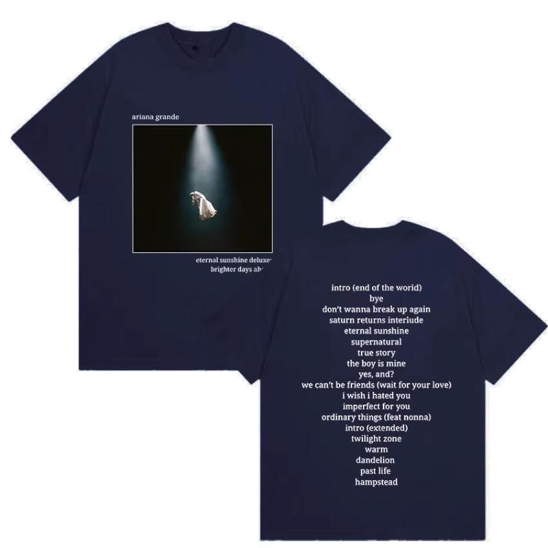 Ariana Grandes New Year Album Brighter Days Ahead Theme Printed Tshirt Cotton loose fitting unisex streetwear vintage top