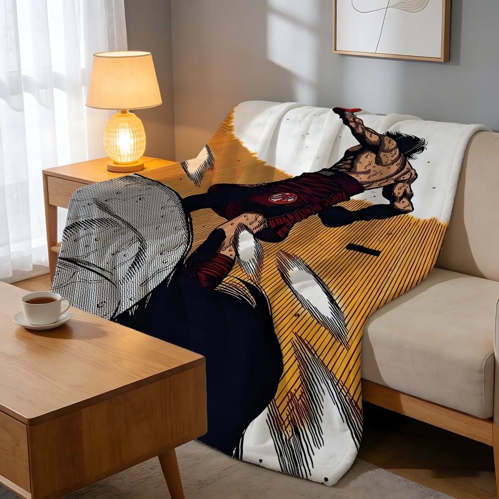 Throw High-Density Short Plush Blanket For Sofa Nap Air-Conditioned Room Soft Skin-Friendly Hajime No Ippo