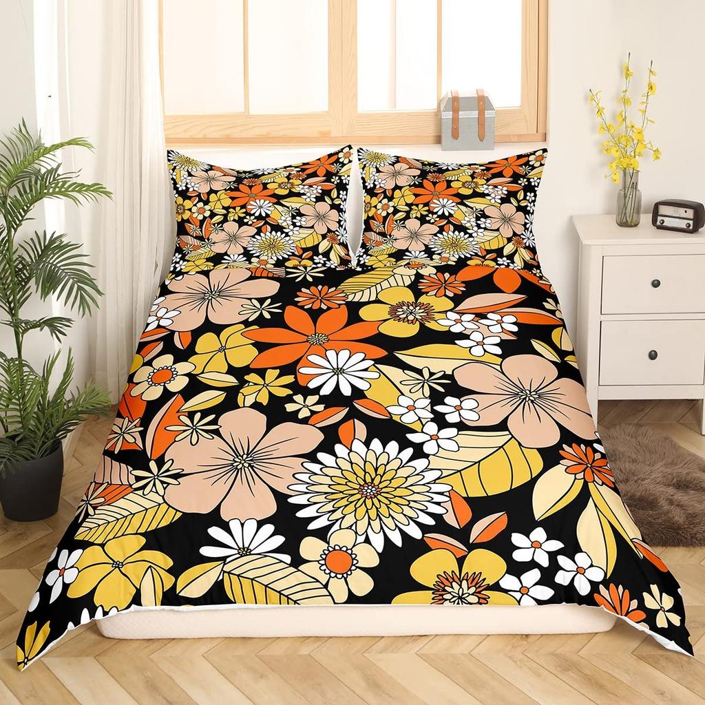 Pastellrosa Hibiskusblüten Bettwäscheset Romantische Blüten Bettbezug Althea Floral Steppdeckenbezug Blau Polyester Steppdeckenbezug