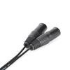 Microphone Cable 3.5mm Connector To Dual XLR Male Adapter Interconnect Patch Cord